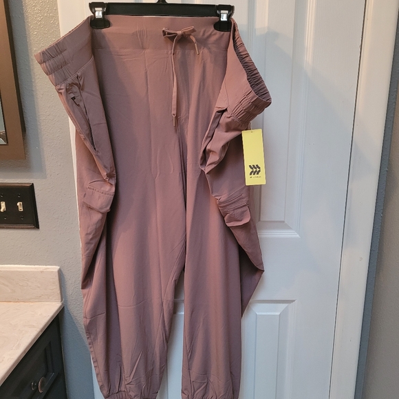 All in Motion Women's Plus Brown High Waist Joggers with Pockets Sz 4X - Picture 5 of 8